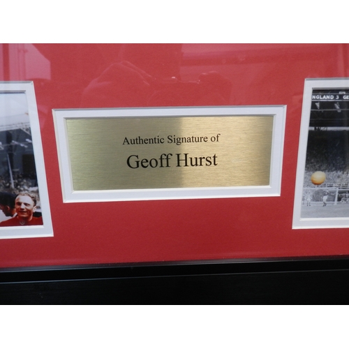 551 - Geoff Hurst Signed England 1966 World Cup Shirt in Display Frame