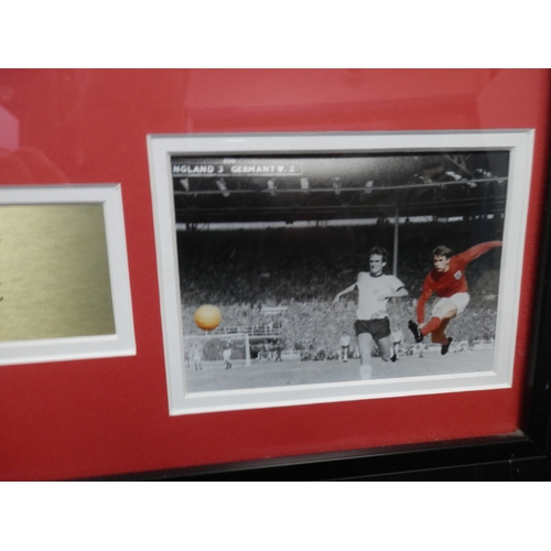 551 - Geoff Hurst Signed England 1966 World Cup Shirt in Display Frame