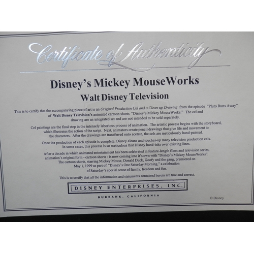 552 - Disney's Mickey Mouse Works (1999-2001) Original Production Cel and Clean-Up Drawing from the episod... 