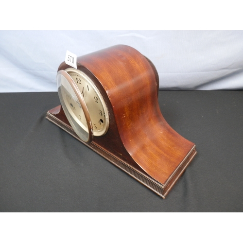 570 - Mahogany Cased Mantel Clock