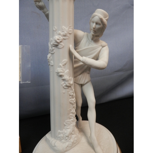 572 - The Romeo and Juliet Porcelain Candlesticks by The Franklin Mint