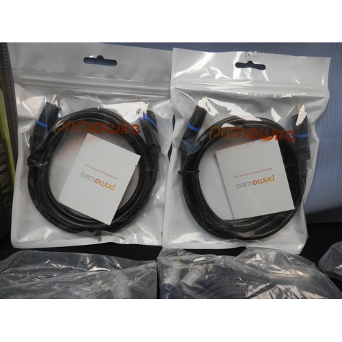 583 - Box of Cables to include 3.5mm, HDMI, RCA etc