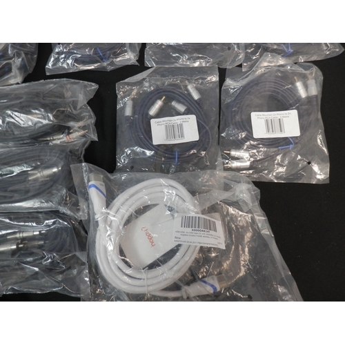 583 - Box of Cables to include 3.5mm, HDMI, RCA etc