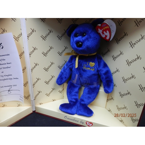 670 - Ty Beanie Babies Omnia & Omnibus Harrods Exclusive Bears