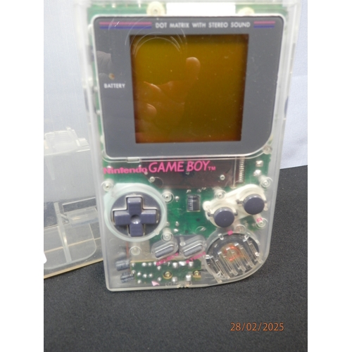 676 - Nintendo Game Boy Transparent in Original Box