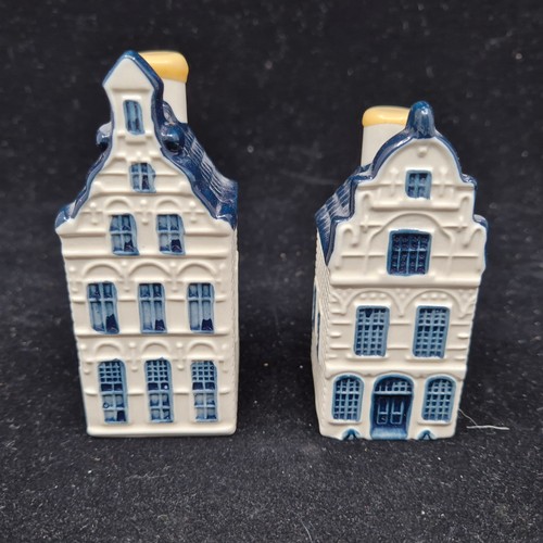 784 - Two KLM Blue Delft Houses and Two Similar together with other Porcelain Items incl. Guinness Figure