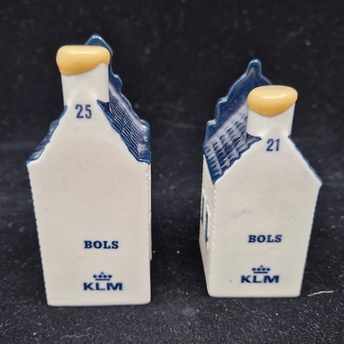 784 - Two KLM Blue Delft Houses and Two Similar together with other Porcelain Items incl. Guinness Figure