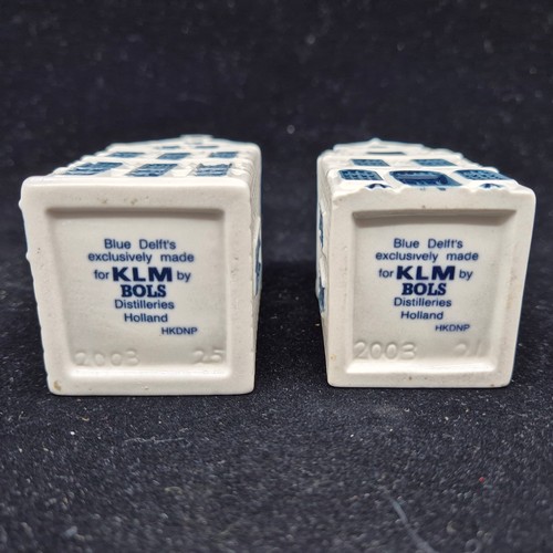 784 - Two KLM Blue Delft Houses and Two Similar together with other Porcelain Items incl. Guinness Figure