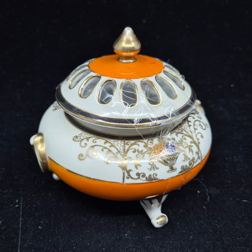 871 - Noritake Japan Lidded Dish together with a Signed French Salt Glazed Vase