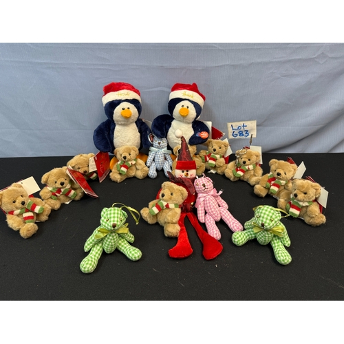 683 - Collection of Harrods Branded Soft Toys