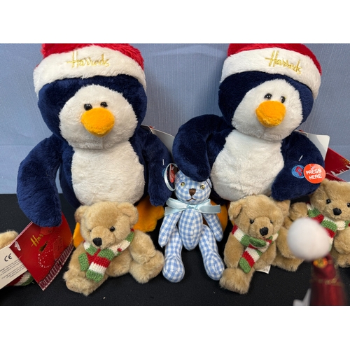 683 - Collection of Harrods Branded Soft Toys