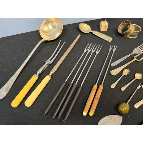 691 - Collection of Silver Plated and other Cutlery/Kitchen Utensils plus Collection of Silver Cutlery (ap... 