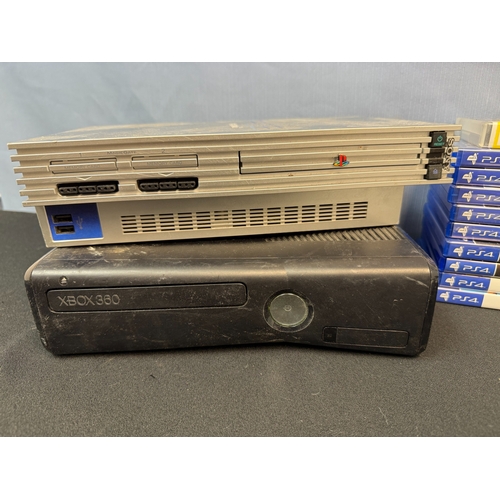 695 - Collection of Gaming Items to include Playstation 2, Xbox 360 (both untested), Playstation 4 Games a... 