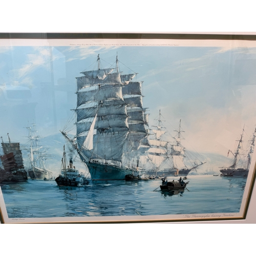 703 - After Montague Dawson The Thermopylae Leaving Foochow Framed Print