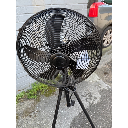 755 - Vintage Cinni Fan approx 170cm tall together with another fan