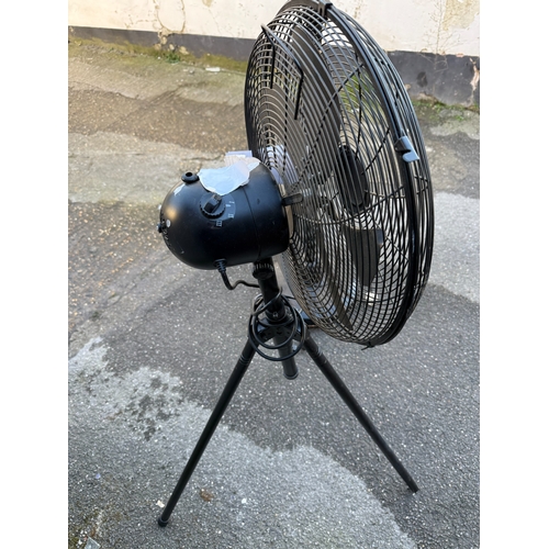 755 - Vintage Cinni Fan approx 170cm tall together with another fan