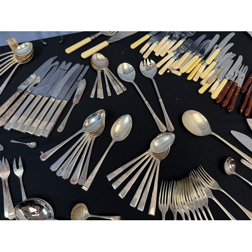 899 - A Good Collection of Mainly Silver Plated Flatware, including Italian Designer Pieces, plus some Ste... 