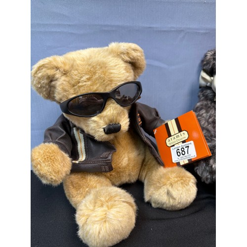 687 - Aramis Speed Demon Bear plus a Cotswold Bear Company Bear