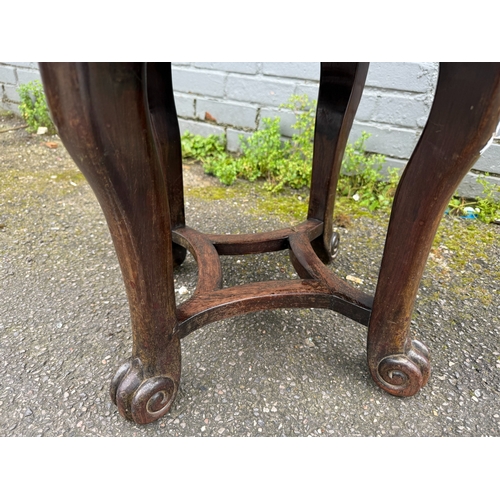 276A - A Chinese Marble & Hardwood Side Table