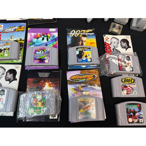 793 - Retro Gaming: A Boxed Nintendo 64 Console, Controllers, Leads etc & 21 Games (Mostly Boxed)