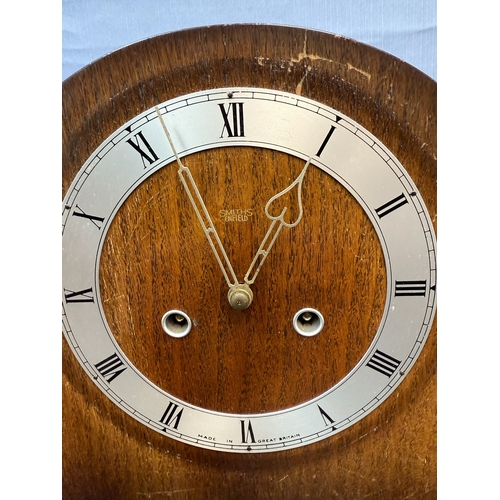 906 - Smiths Oak Cased Mantle Clock