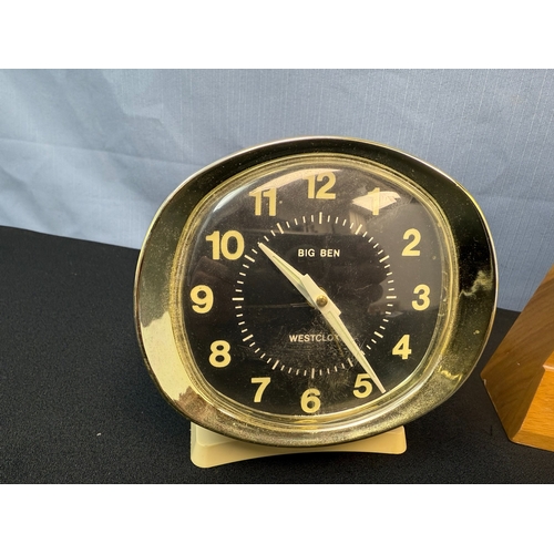 908 - Two Vintage Alarm Clocks and another set of Clocks