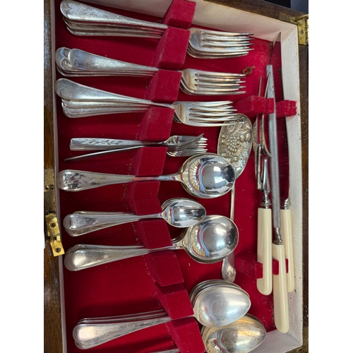 920 - Silver Collared Mother of Pearly Handled Fish Cutlery Set in Original Wooden Box plus Two Other Silv... 