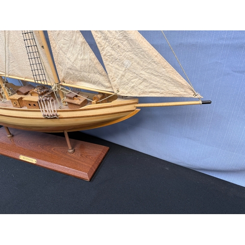 929 - Bluenose Model Ship and a Modern Model Plane