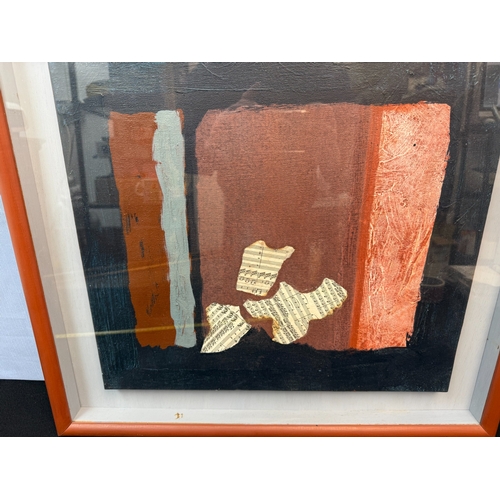 941 - GERARD HASTINGS, An Untitled Abstract Study, Framed and Dated 1987 (60cm x 55cm)