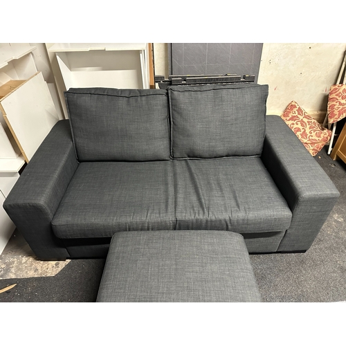 648W - Good Quality Upholstered Sofa Bed with Footstool in as new condition