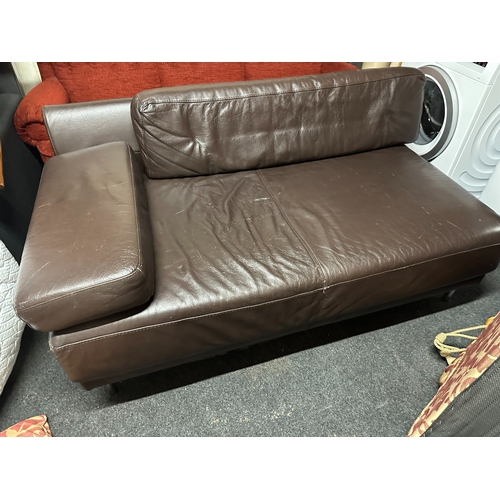 648Y - Habitat Leather Sofa