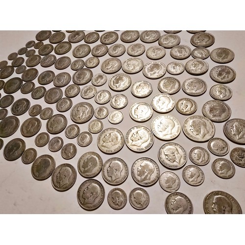 1A - Mixed Lot of pre1947 British Silver Coins - approx 1kg