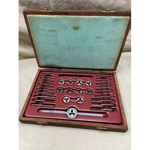 346 - Watchmakers Staking Set in a Wooden Case & a US Made Tap & Die Set