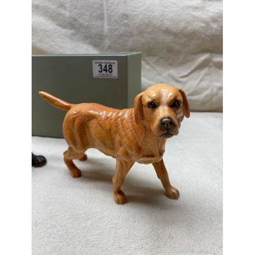 348 - Beswick Siamese Cat together with a Royal Doulton Golden Retriever