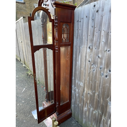 581 - Charles R Sligh Mahogany Cased Millennium Grandfather Clock