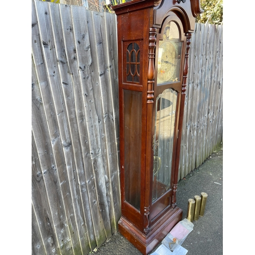 581 - Charles R Sligh Mahogany Cased Millennium Grandfather Clock