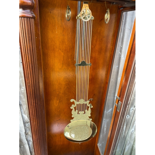 581 - Charles R Sligh Mahogany Cased Millennium Grandfather Clock