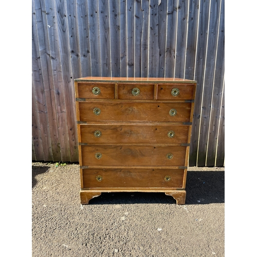 637A - Campaign Style Chest of Drawers