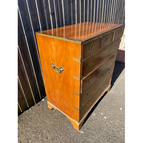 637A - Campaign Style Chest of Drawers