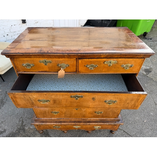 658 - Georgian Walnut Chest of Drawers on Stand