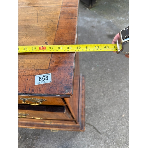 658 - Georgian Walnut Chest of Drawers on Stand