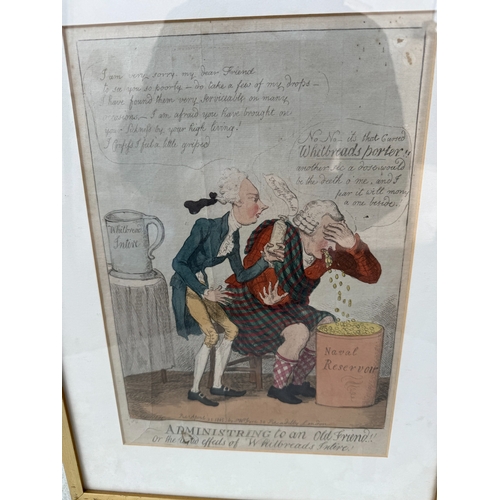 890 - Thomas Rowlandson (English, 1756 - 1827): A Hand Coloured 19th Century Satirical Etching Titled:  Ad... 