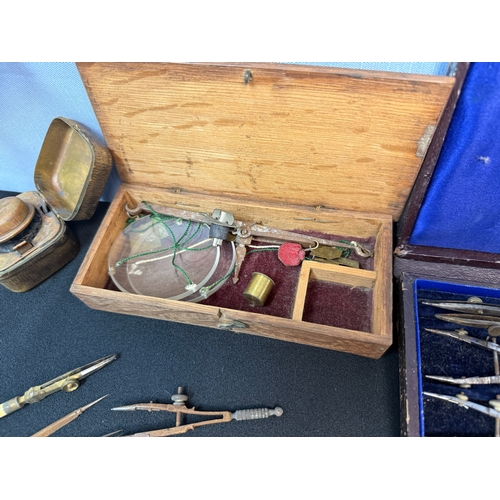 923 - A Good Collection of Precision engineering and Writing Instruments, including Browne & Sharpe Microm... 