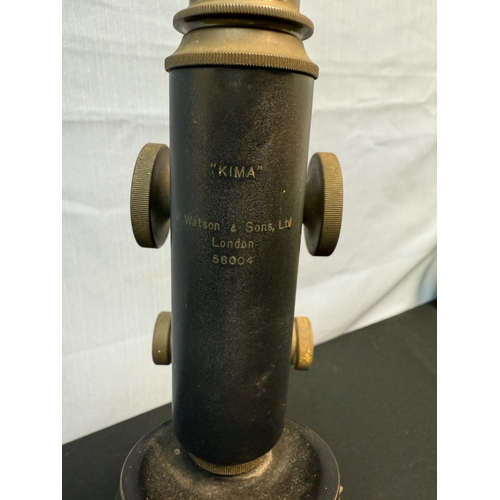 928 - Vintage W Watson & Sons Kima Microscope