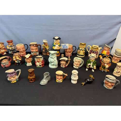 931 - Large Group of Character Jugs and Other Ceramics including Novelty Ashtray etc