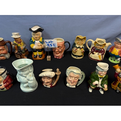 931 - Large Group of Character Jugs and Other Ceramics including Novelty Ashtray etc