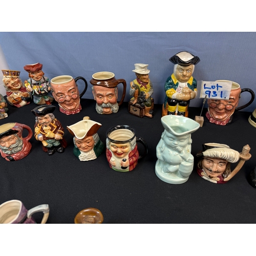 931 - Large Group of Character Jugs and Other Ceramics including Novelty Ashtray etc