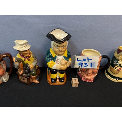 931 - Large Group of Character Jugs and Other Ceramics including Novelty Ashtray etc