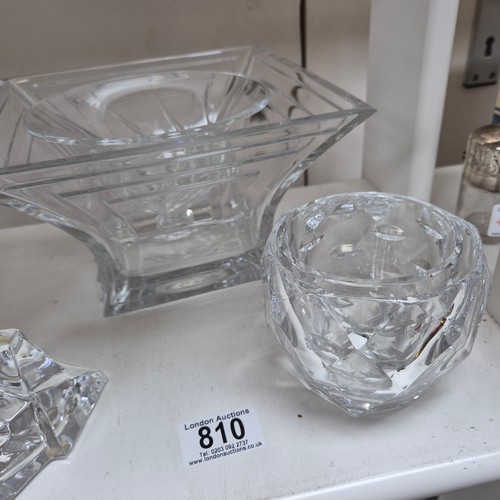 810 - A Shelf of Quality Crystal to include Atlantis Gulotta Crystal Ball, JG Durand, Norman Copenhagen, O... 