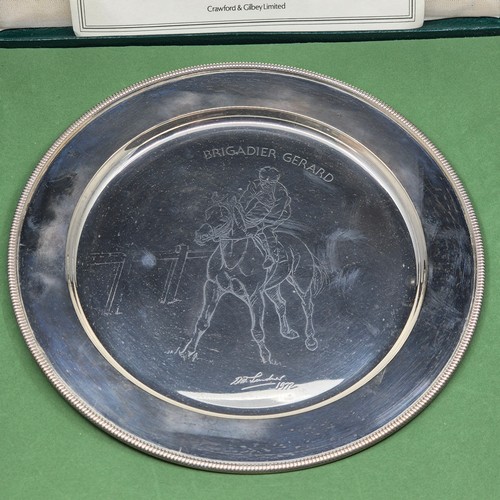 799A - Solid Silver Plate by William Comyns & Sons Commemorating Brigadier Gerald Marked London c1972 appro... 